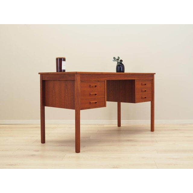 1970s Vintage Danish Teak Desk, 1970s For Sale - Image 5 of 14