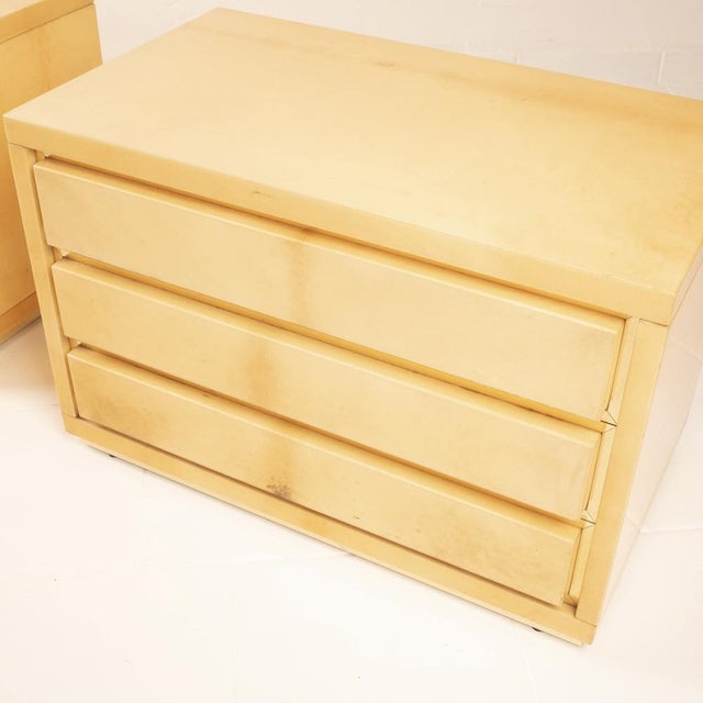 Pair of Vintage Parchment Nightstands by Aldo Tura, 1960s For Sale - Image 16 of 18