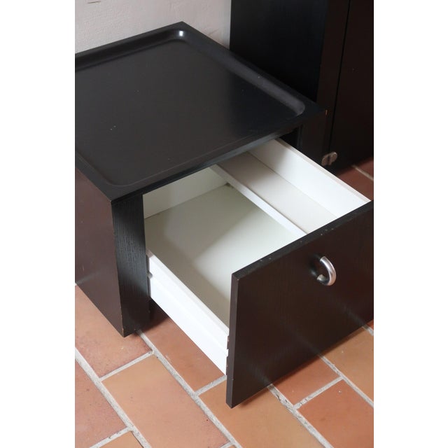 Metal Black Lacquered Cabinets by Roche Bobois, France, 1990s, Set of 2 For Sale - Image 7 of 15