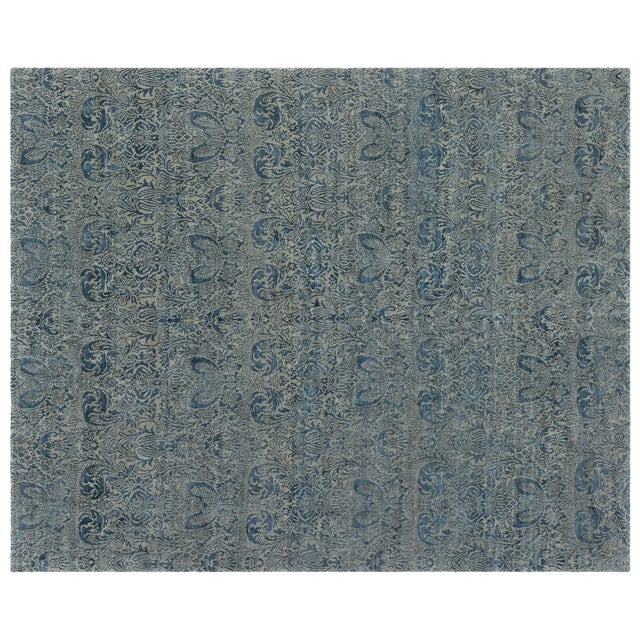 Contemporary S10 Tibetan Floral Design Rug by Doris Leslie Blau For Sale