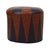 1960s Vintage Round Pouf in Two-Tone Skai Sixties, 1960s For Sale - Image 5 of 12