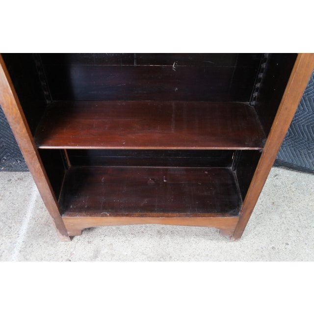 Antique Mahogany Lawyer Library Office Bookshelf Bookcase Console 53" For Sale - Image 11 of 12