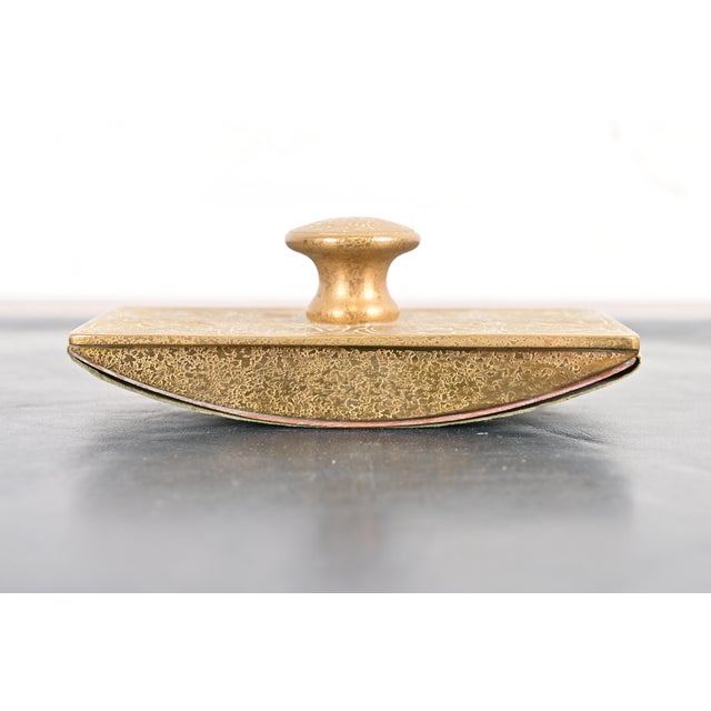 Art Deco Tiffany Studios New York Zodiac Pattern Bronze Doré Rocker Blotter For Sale - Image 3 of 12