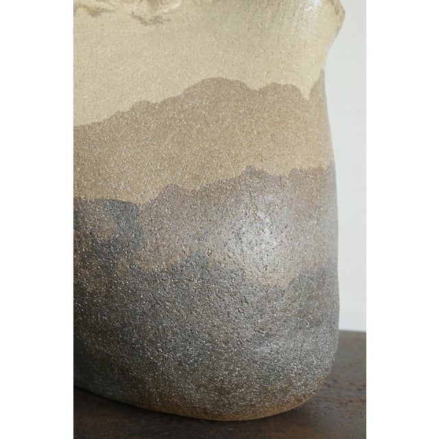 Contemporary Japanese Ceramic Vase / Sculptural Twisted Form / Abstract /Po391 For Sale - Image 11 of 17