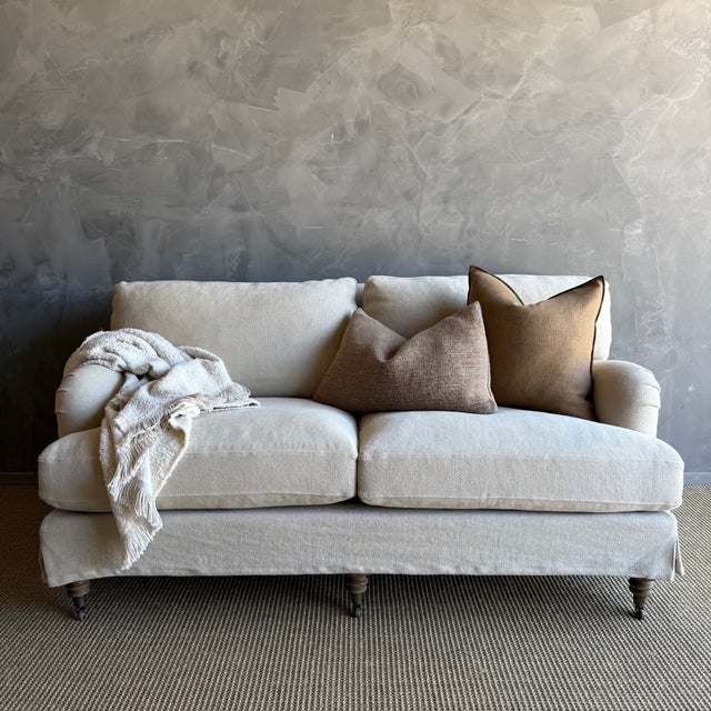 Introducing our Marion English arm sofa in natural hemp. Sink into the plump down-wrapped seat cushion for ultimate This...
