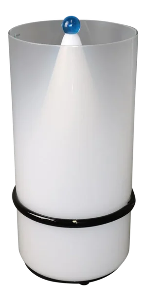Mid-Century Modern Table Lamp Murano Hand Blown Smoked White Glass