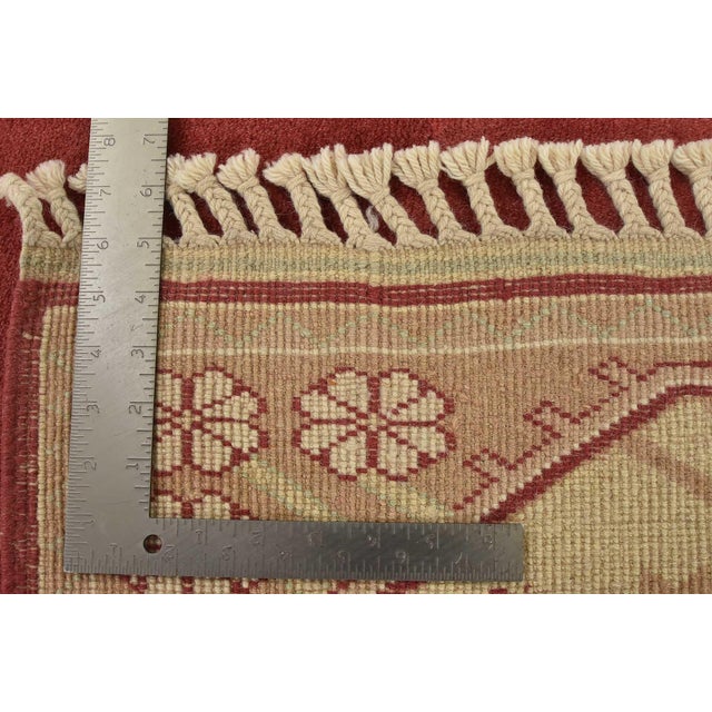 Milas Rug 5'4'' X 7'9'' Red Wool Vintage Hand-Knotted Oriental Carpet For Sale - Image 14 of 14