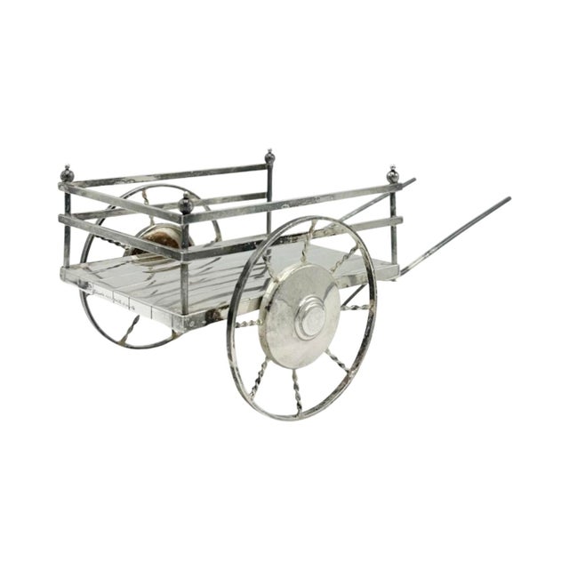 Vintage Cartier Sterling Silver Condiment Wagon Cart Serving Piece For Sale - Image 9 of 9