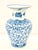 1980s Blue & White Chinese Floral Motif Porcelain Vase For Sale - Image 5 of 9