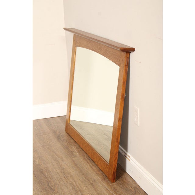 Mission Stickley Mission Collection Oak Wall Mirror For Sale - Image 3 of 12