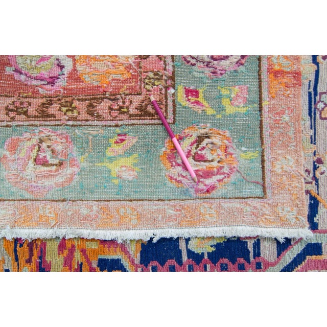 House of Séance - 1960s Vintage Caucasian Soumak Floral Wool Handwoven Rug - 4’7” X 7’2”6 For Sale - Image 10 of 11
