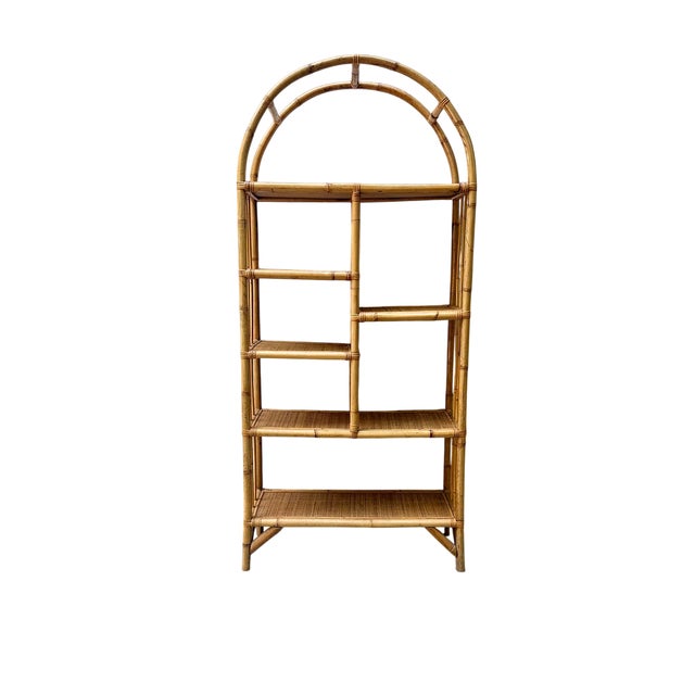 Vivai del Sud Bookcase in Bamboo, Malacca and Vienna Straw from Vivai del Sud, 1960 For Sale - Image 4 of 13