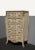 Vintage Tallboy Dresser French Country Off White With Gold Trim Chest of Drawers For Sale - Image 4 of 13
