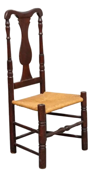 Mahogany Side Chair with Rush Seat