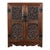 Vintage Chinese Huali Rosewood Carved Two-Door Tabletop Cabinet With Drawers For Sale