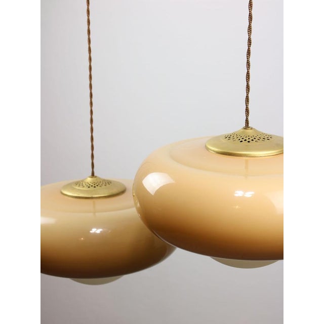 Mid-Century Modern Space Age Brown Pendant Lamp from Guzzini, 1960s For Sale - Image 3 of 18