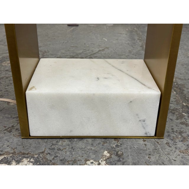 Arteriors Home Rylan Antique Brass + Marble Floor Lamp For Sale - Image 12 of 12