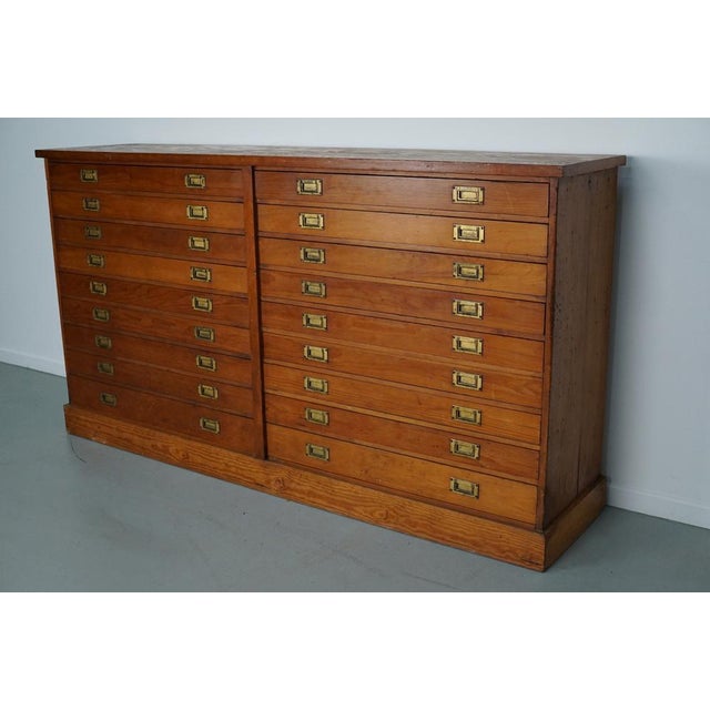 Brown Early 20th Century English Pitch Pine Apothecary Cabinet, 1930s For Sale - Image 8 of 15