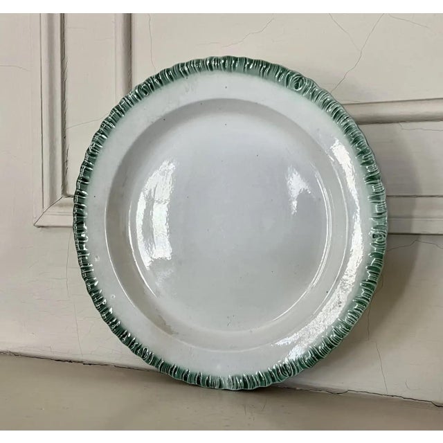 Antique Early 19th Century English Pearlware Green Feather Edge Plate For Sale - Image 14 of 17