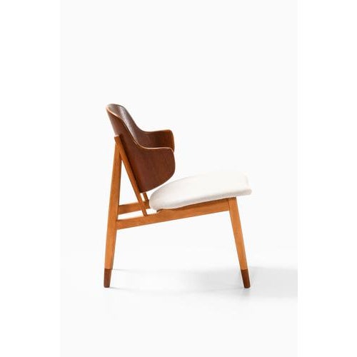 Easy Chair in Beech, Teak and Wool from Ib Kofod-Larsen, 1950s For Sale - Image 3 of 6