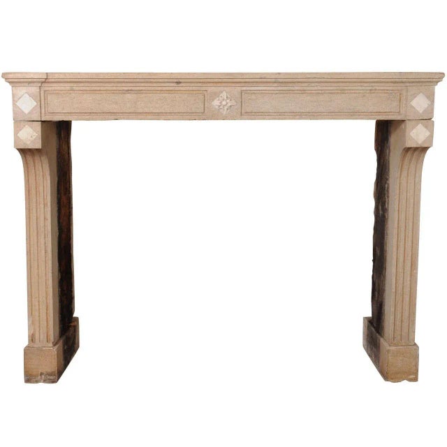 Stone Neo-Classical Carved Limestone Fireplace For Sale - Image 7 of 7