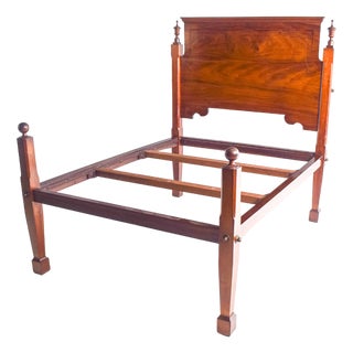 Vintage Portugese Double Bed in Rosewood, 1890 For Sale