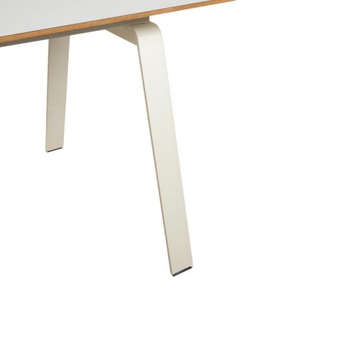 White Wood Dining Table from Arco For Sale - Image 4 of 10