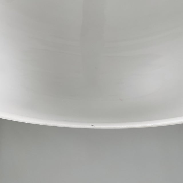 Black Italian Pendant Lamp in Opaline Glass, Brass and Black Metal, 1950s For Sale - Image 8 of 16