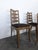 Oak Chairs with Diamond-Patterned Backs and Green Velvet Upholstery, 1940s, Set of 6 For Sale - Image 4 of 8
