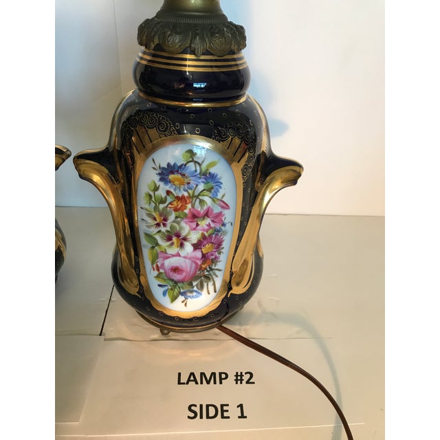 Early 20th Century Antique French Bayeux Porcelain Table Lamps - a Pair For Sale - Image 5 of 15