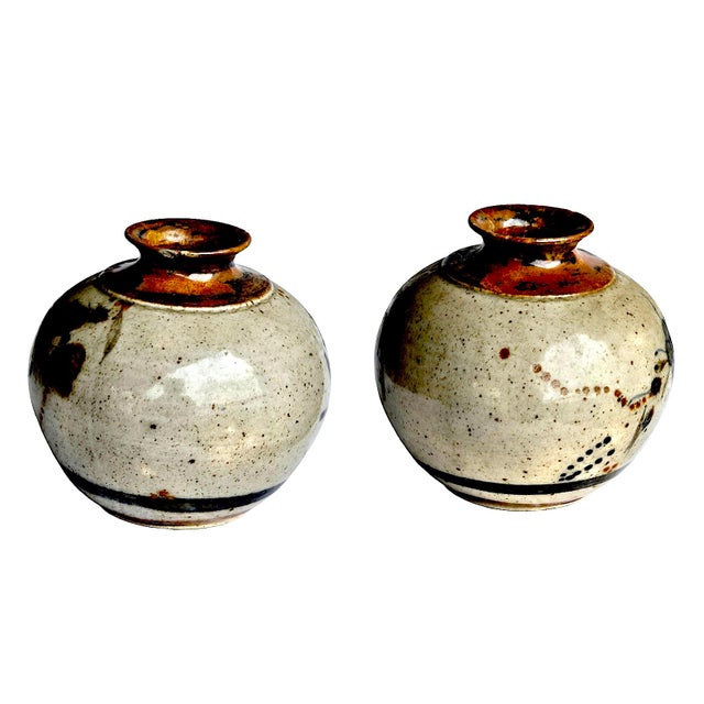 Mid-Century Modern 1970s Vintage Ken Edwards El Palomar Tonalá Mexico Ceramic Jug Vase For Sale - Image 3 of 15