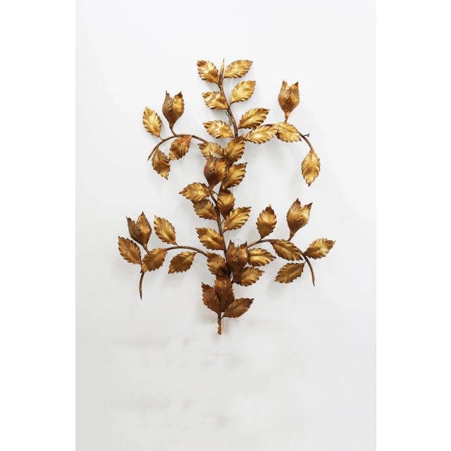 Mid-Century Modern Hollywood Regency Florentine Wall Light Lamp attributed to Kögl, 1970s For Sale - Image 3 of 11