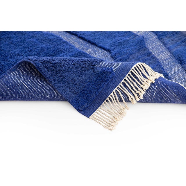 Contemporary Abstract Organic Line Hand-Knotted Wool Rug | 9'8" X 6'8" | One of a Kind For Sale - Image 3 of 7