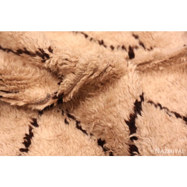 Mid 20th Century Nazmiyal Collection Vintage Berber Moroccan Diamonds Shag Rug For Sale - Image 5 of 6