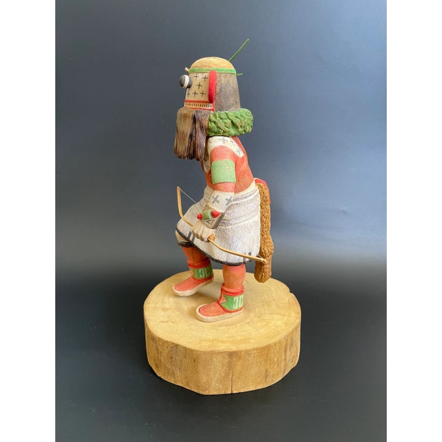 1986 Hopi Carved Broadface Wuyak-Kuita Kachina by Kevin Pochoema For Sale In Las Vegas - Image 6 of 12