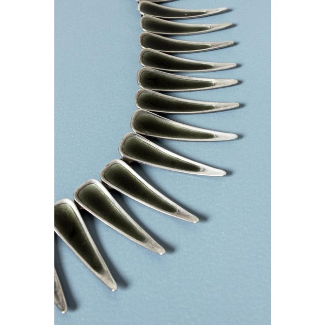 1950s Vintage Silver and Enamel Collier from Michelsen, 1958 For Sale - Image 5 of 7