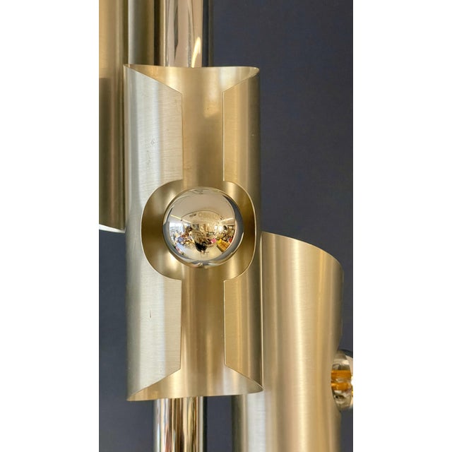 Silver Lamp with 4 Top Bulbs For Sale - Image 4 of 15