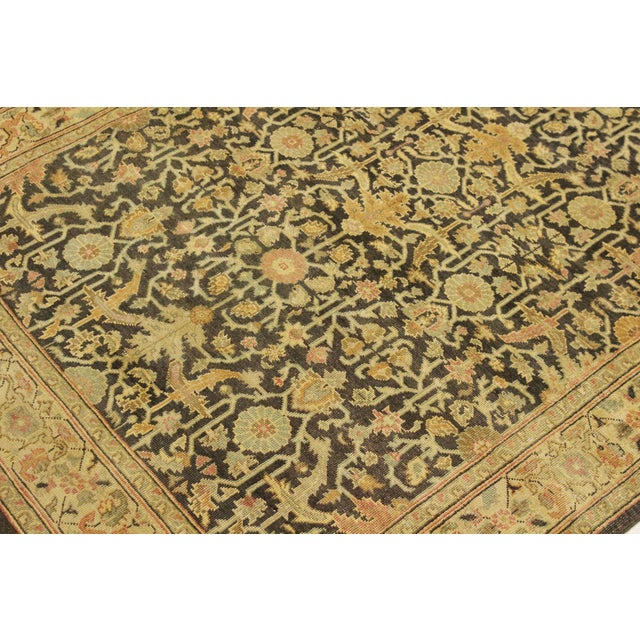 Boho Chic Lavastone Charcoal/Beige Wool Rug - 4'0'' X 5'8'' For Sale - Image 4 of 10