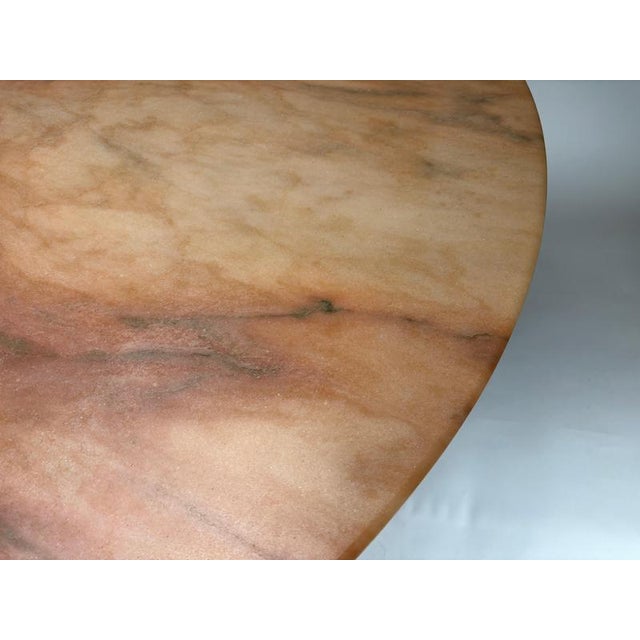 Beige Mid-Century Round Table with Marble Top from Melchiorre Bega, 1950s For Sale - Image 8 of 12
