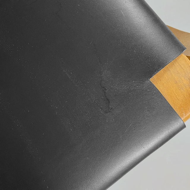 Italian Kiu Armchair in Wood and Black Leather from Luxoritalia, 2010s For Sale - Image 17 of 18