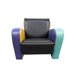 Vintage Postmodern Multicolored Armchair, 1980s