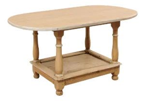 Early 19th Century Swedish Painted Wood Two-Tier Oval Center Table