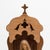 Traditional religious plaster figure of a virgin in a wooden niche. Made in traditional Catalan atelier in Olot, Spain,...