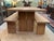 Wood Crate & Barrel Dakota Table and Benches, Set of Three For Sale - Image 7 of 17