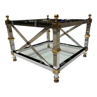 Mastercraft Chrome and Brass End Table For Sale
