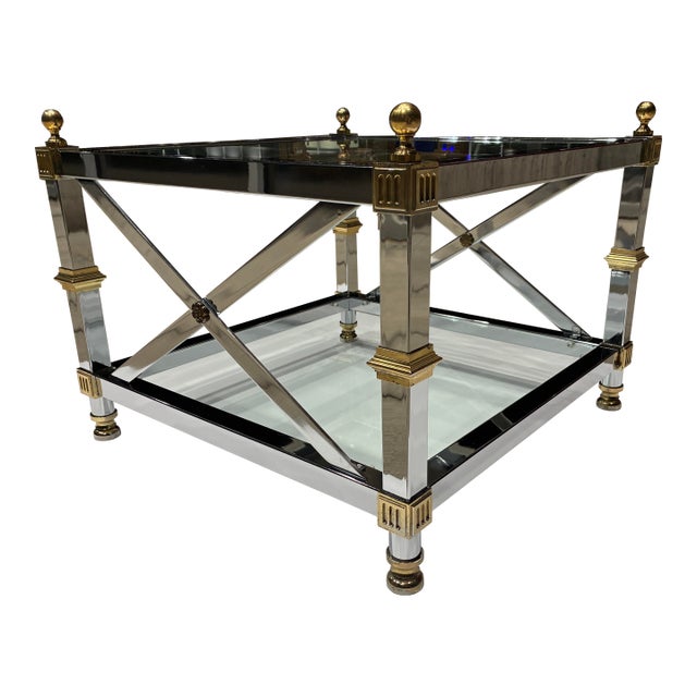 Mastercraft Chrome and Brass End Table For Sale