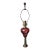 Early 20th Century Marble and Cranberry Glass Table Lamp For Sale