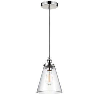 Sean Lavin By Visual Comfort Studio Baskin Cone Pendant in Polished Nickel For Sale