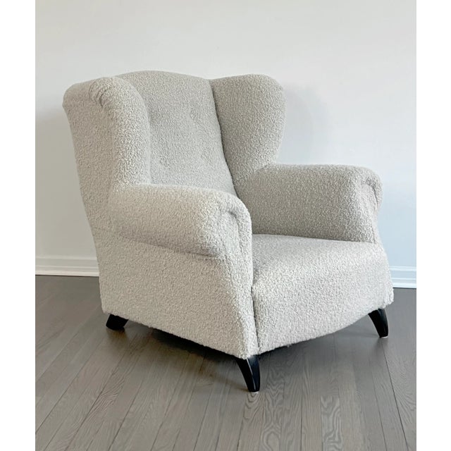 Postmodern Vintage Fendi Casa Armchair in Gurion Alpaca Teddy Boucle For Sale - Image 3 of 10