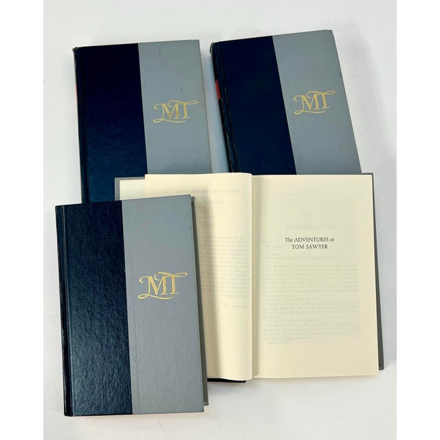 Set of four vintage Mark Twain hardcovers published by Nelson Doubleday, Inc. These mid-century editions (likely from the...